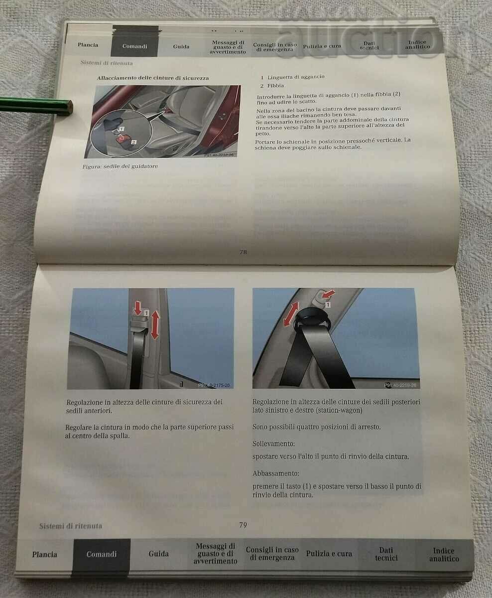 MERCEDES-BENZ CLASSE C OWNER'S MANUAL 2001 with price 20.00 BGN | € 10.23 MERCEDES-BENZ CLASSE C OWNER'S MANUAL 2001 with price 20.00 BGN | € 10.23