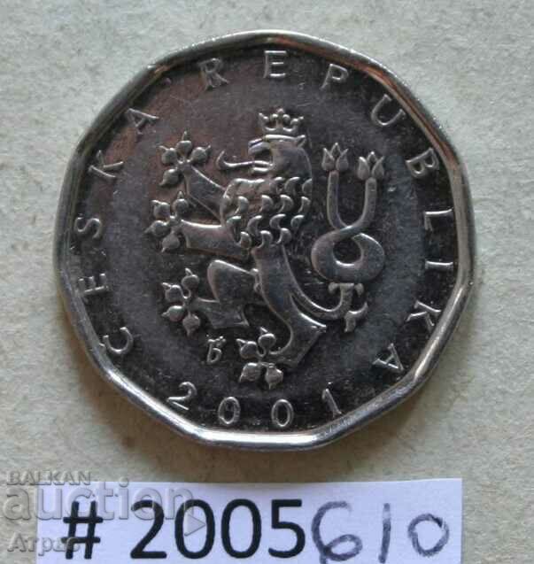 2 coroane 2001 Republica Cehă cu preț € 0.26 | 0.51 BGN
