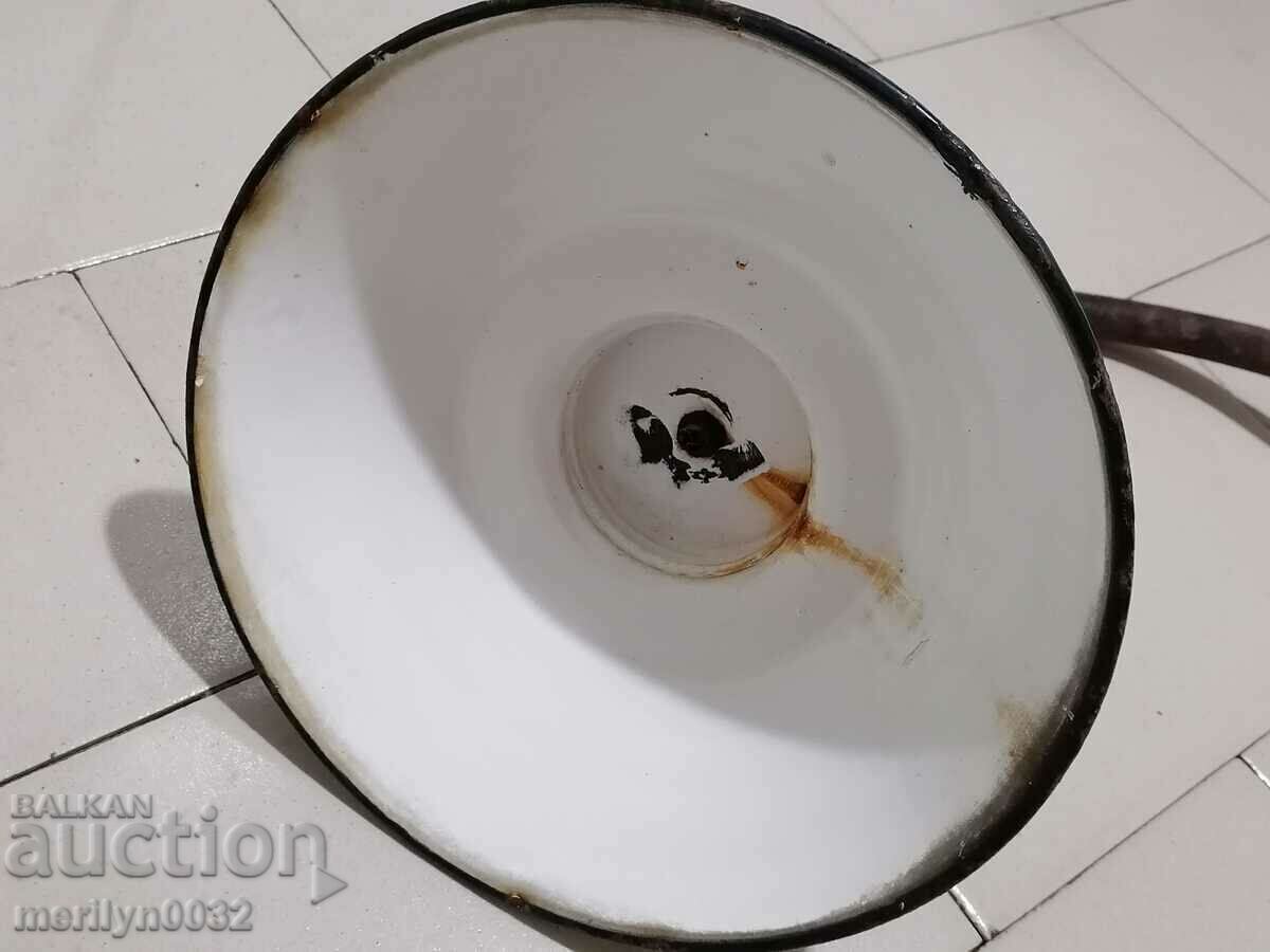 Auction Old lamp reflector enamel stand Auction Old lamp reflector enamel stand