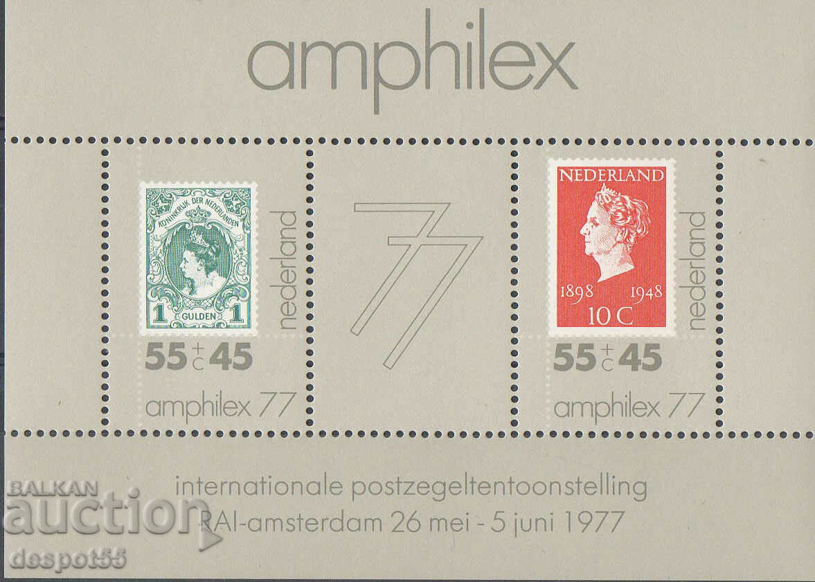 1977. The Netherlands. Philatelic exhibition "AMPHILEX 77". Block.