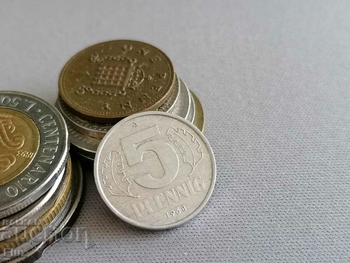 Νομίσματα - Γερμανία - 5 pfeniga | 1968; σειρά A