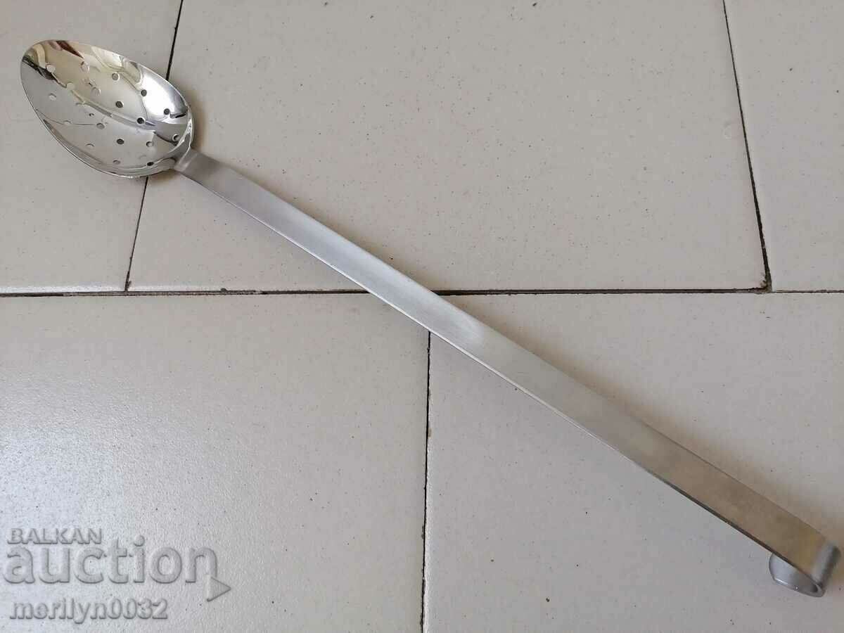 Veche lingură cu zăbrele crom nichel real soc, NRB cu preț 39.00 BGN | € 19.94