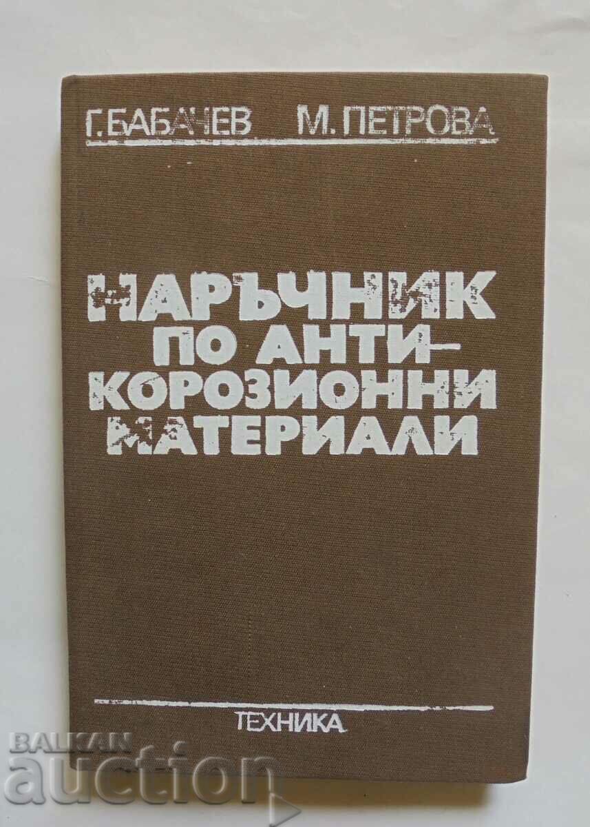 Handbook of anticorrosive materials - Georgi Babachev 1985