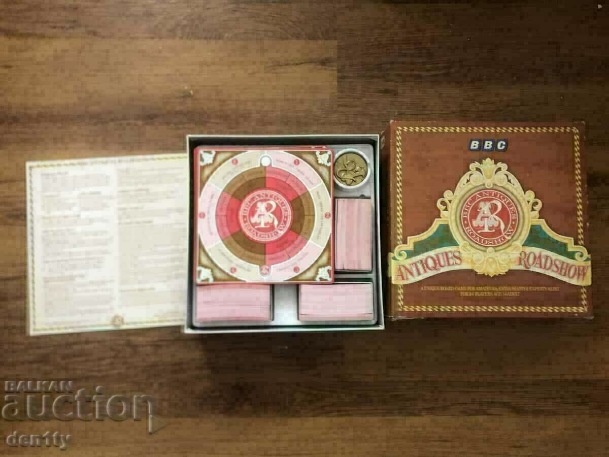 retro quiz board game about antiques