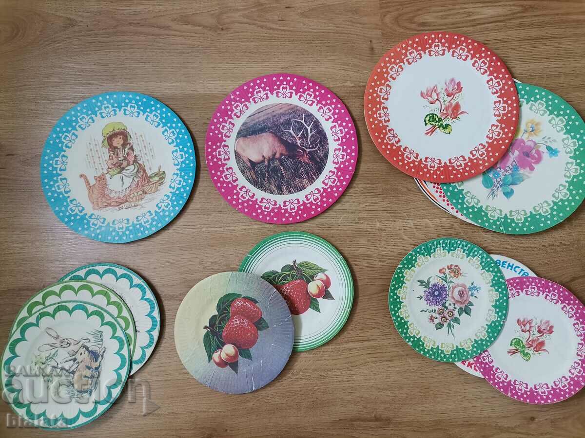 Auction Collection of cardboard plates 35 pieces Auction Collection of cardboard plates 35 pieces