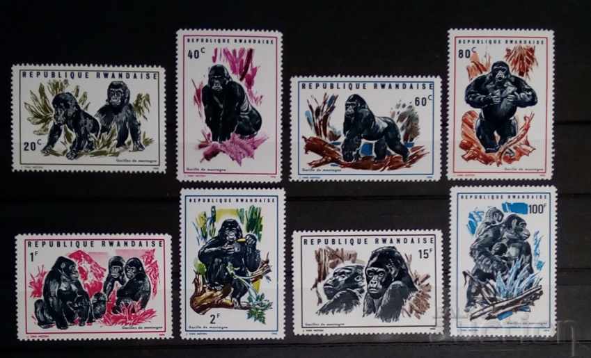 Ρουάντα 1970 Πανίδα / Ζώα / Πίθηκοι / Γορίλες MNH