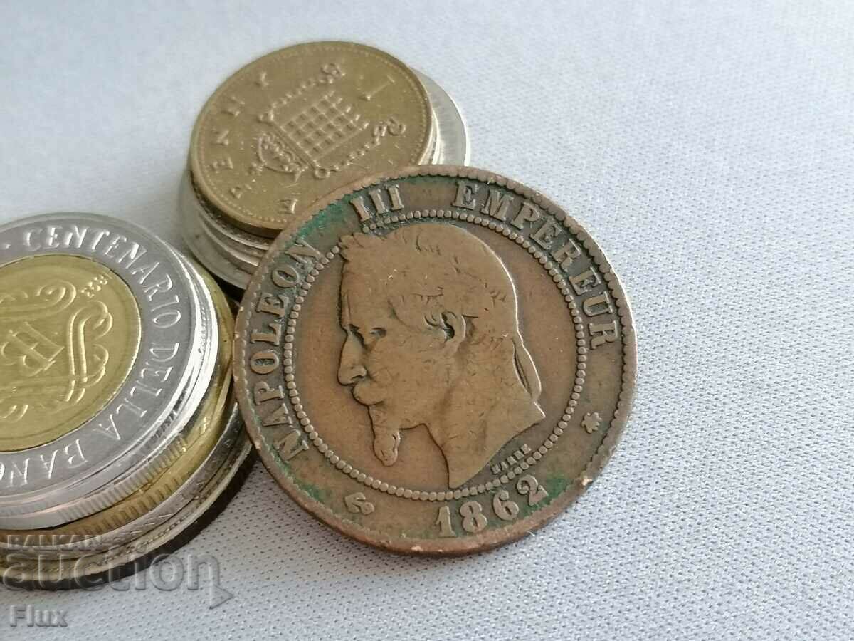Coin - France - 10 centimes (Napoleon III) | 1862 with price 19.00 BGN | € 9.71 Coin - France - 10 centimes (Napoleon III) | 1862 with price 19.00 BGN | € 9.71