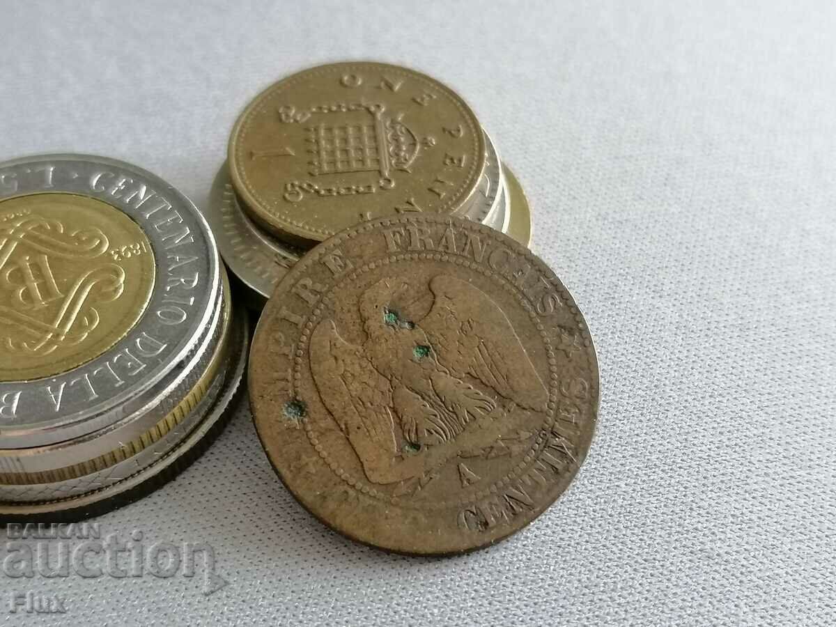 Mонета - Франция - 5 сентима (Наполеон III) | 1855г.