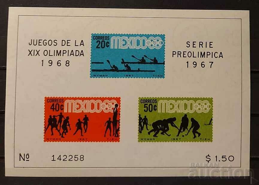 Mexic 1967 Jocurile Olimpice/Nave/Barci Bloc MNH