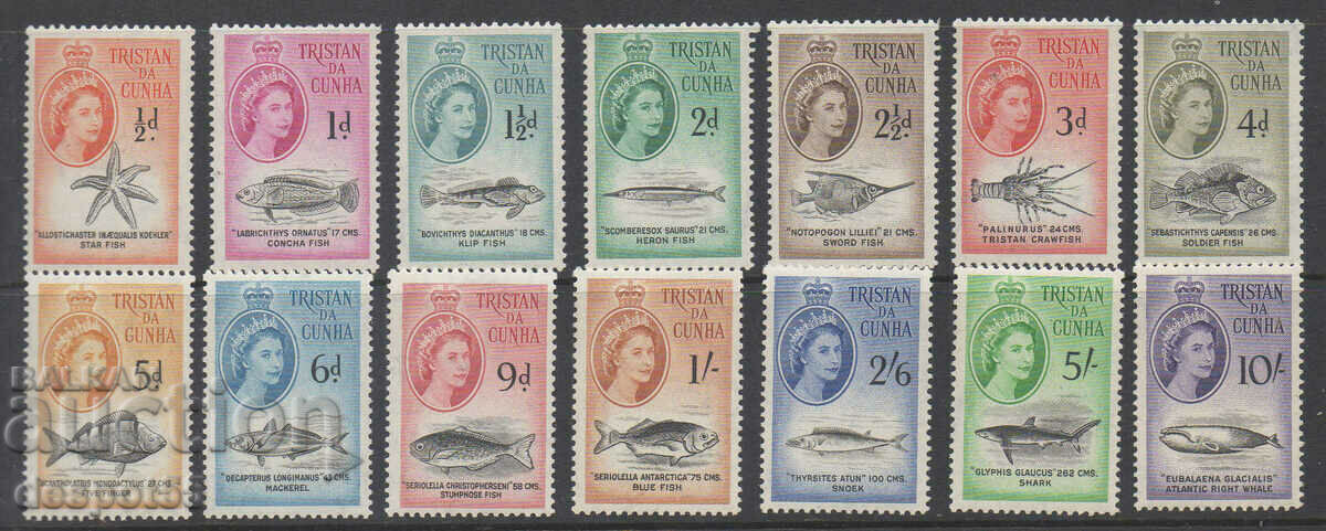 1960. Tristan da Cunha. Η βασίλισσα Ελισάβετ II και η θαλάσσια ζωή.