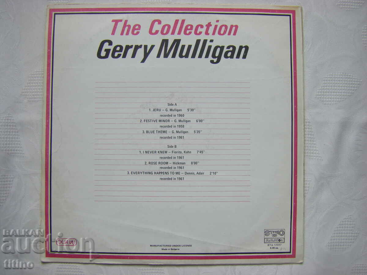 Delivery of WTA 12597 - Jerry Mulligan - saxophone Delivery of WTA 12597 - Jerry Mulligan - saxophone
