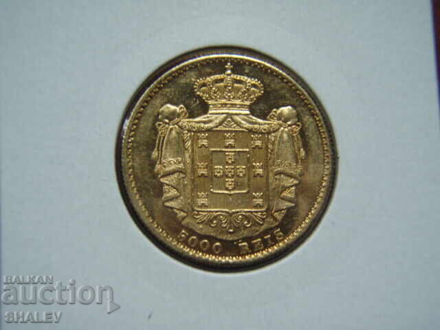 5000 Reis 1871 Portugal (5000 рейс Португалия) - AU+ (злато) с цена € 1289.89 | 2522.81 лв.