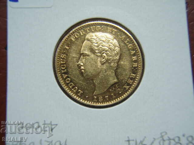 5000 Reis 1871 Portugal (5000 рейс Португалия) - AU+ (злато) - 5