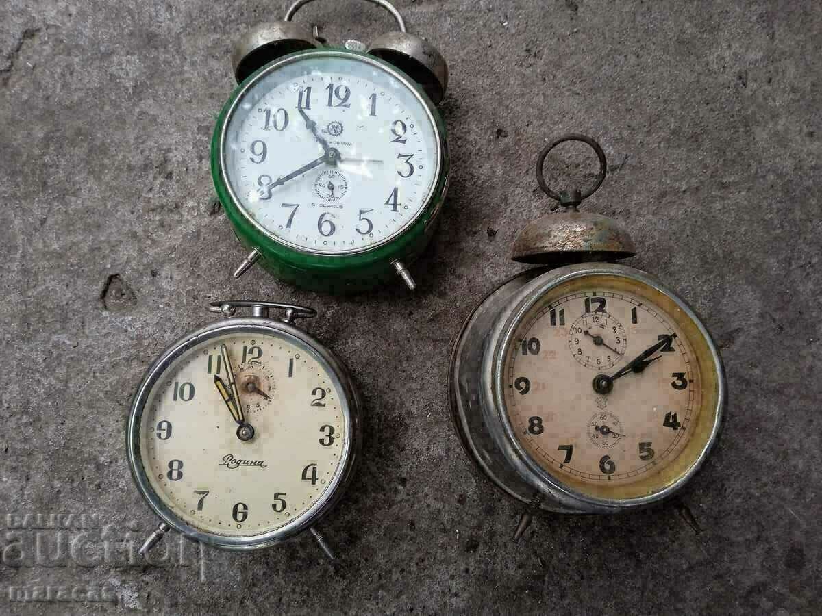 Old alarm clocks