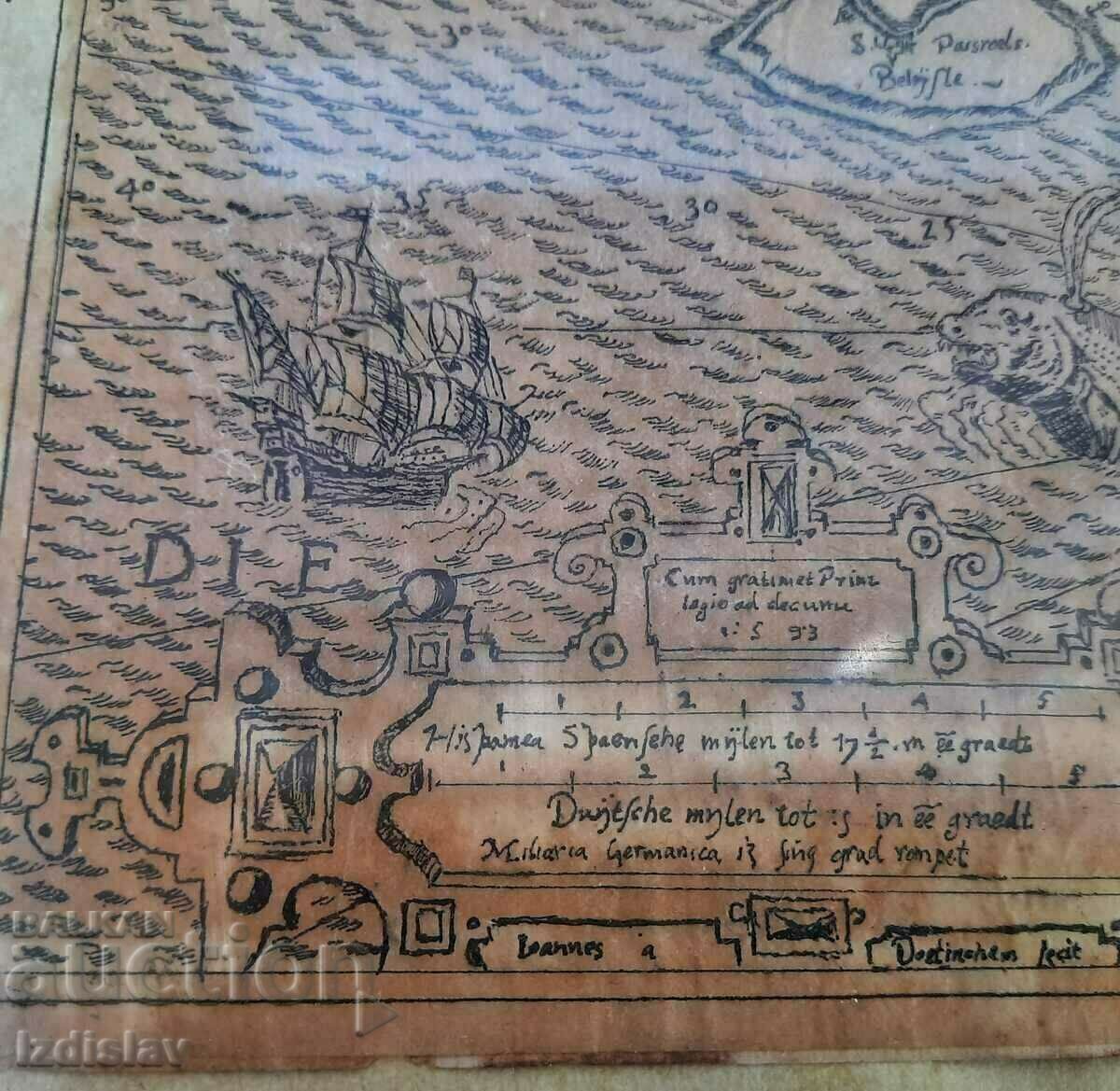 Delivery of Vintage nautical chart