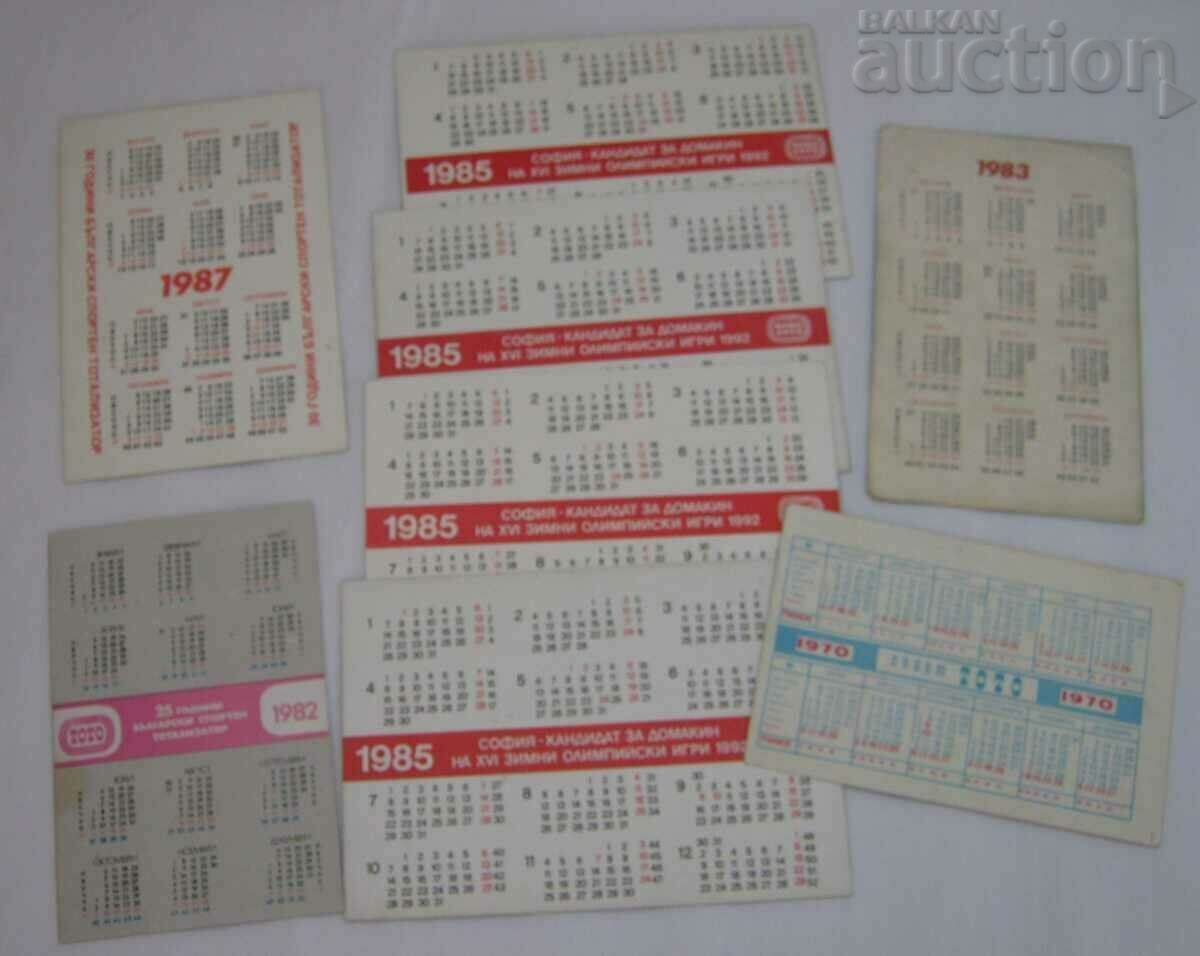 Auction  ARTISTIC GYMNASTICS CALENDAR 1970-1985 LOT 8 NUMBERS