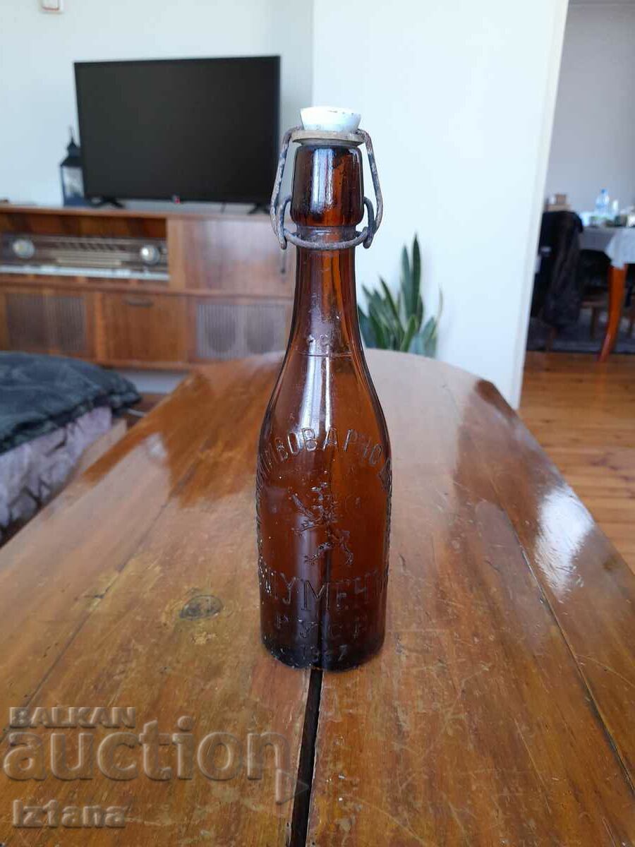 Old beer bottle Shumen Ruse Brewery Company 1937