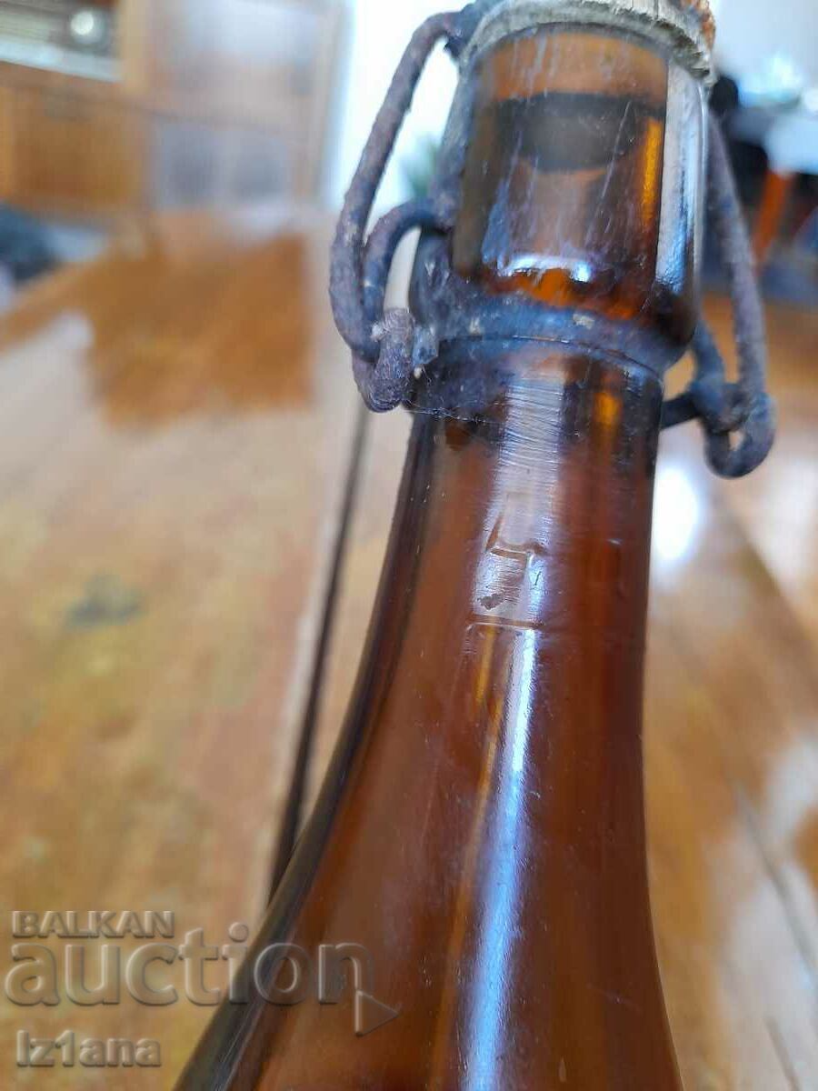 Стара бирена бутилка Пивоварно Дружество Шумен Русе 1940 - 7 Стара бирена бутилка Пивоварно Дружество Шумен Русе 1940 - 7