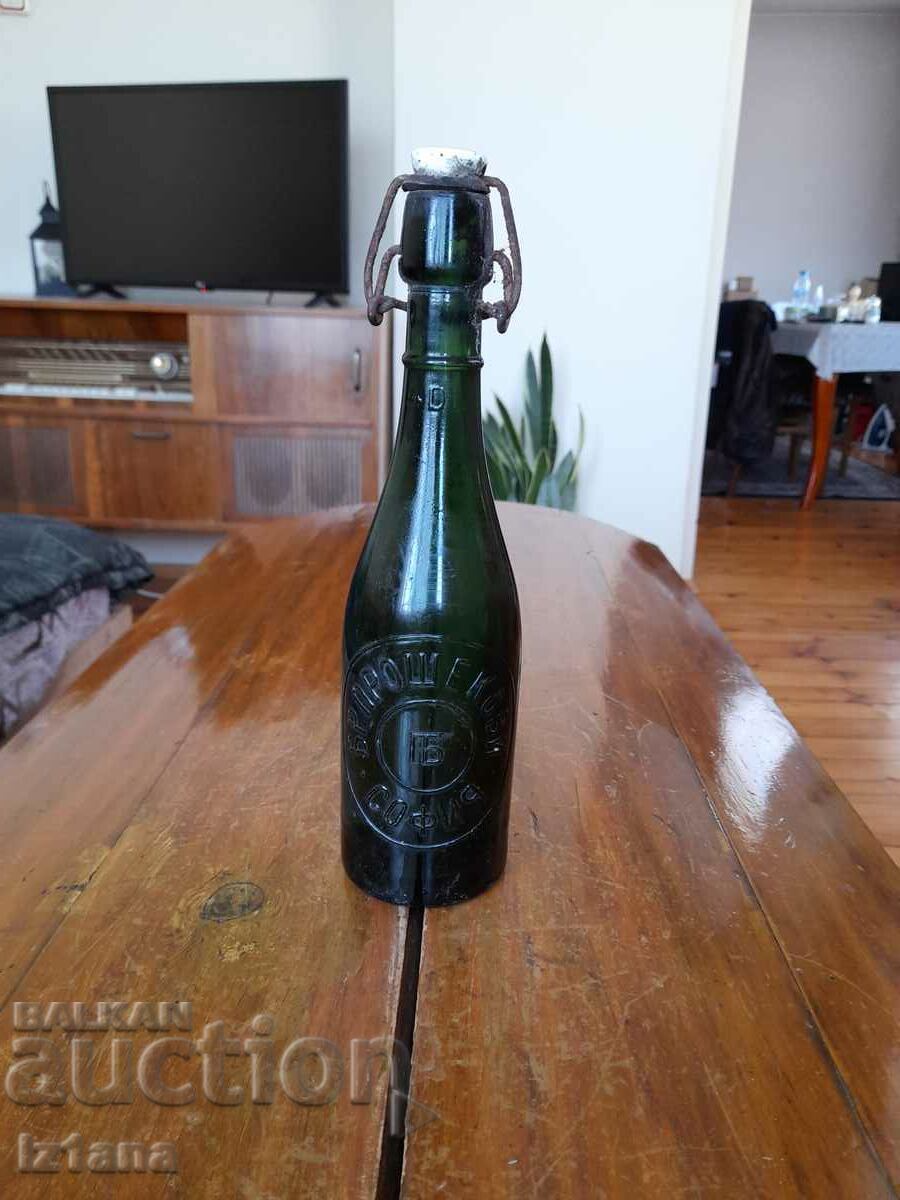Old beer bottle Bratia Proshekovi Sofia Old beer bottle Bratia Proshekovi Sofia