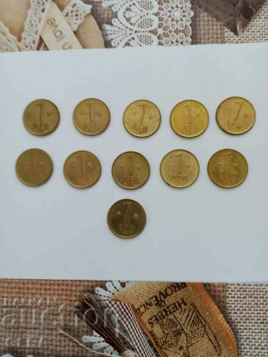 Монети 1 лев 1992 год