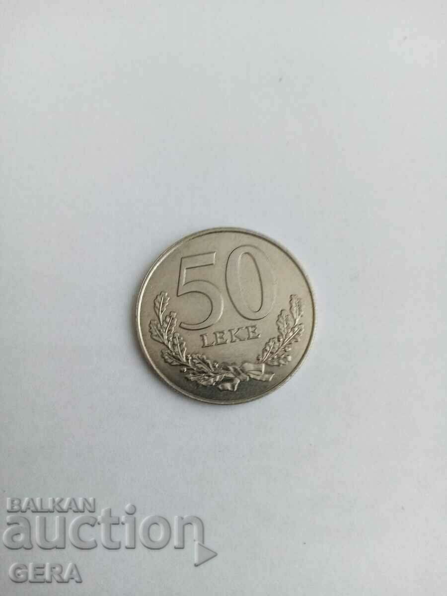 Monedă 50 lei Albania