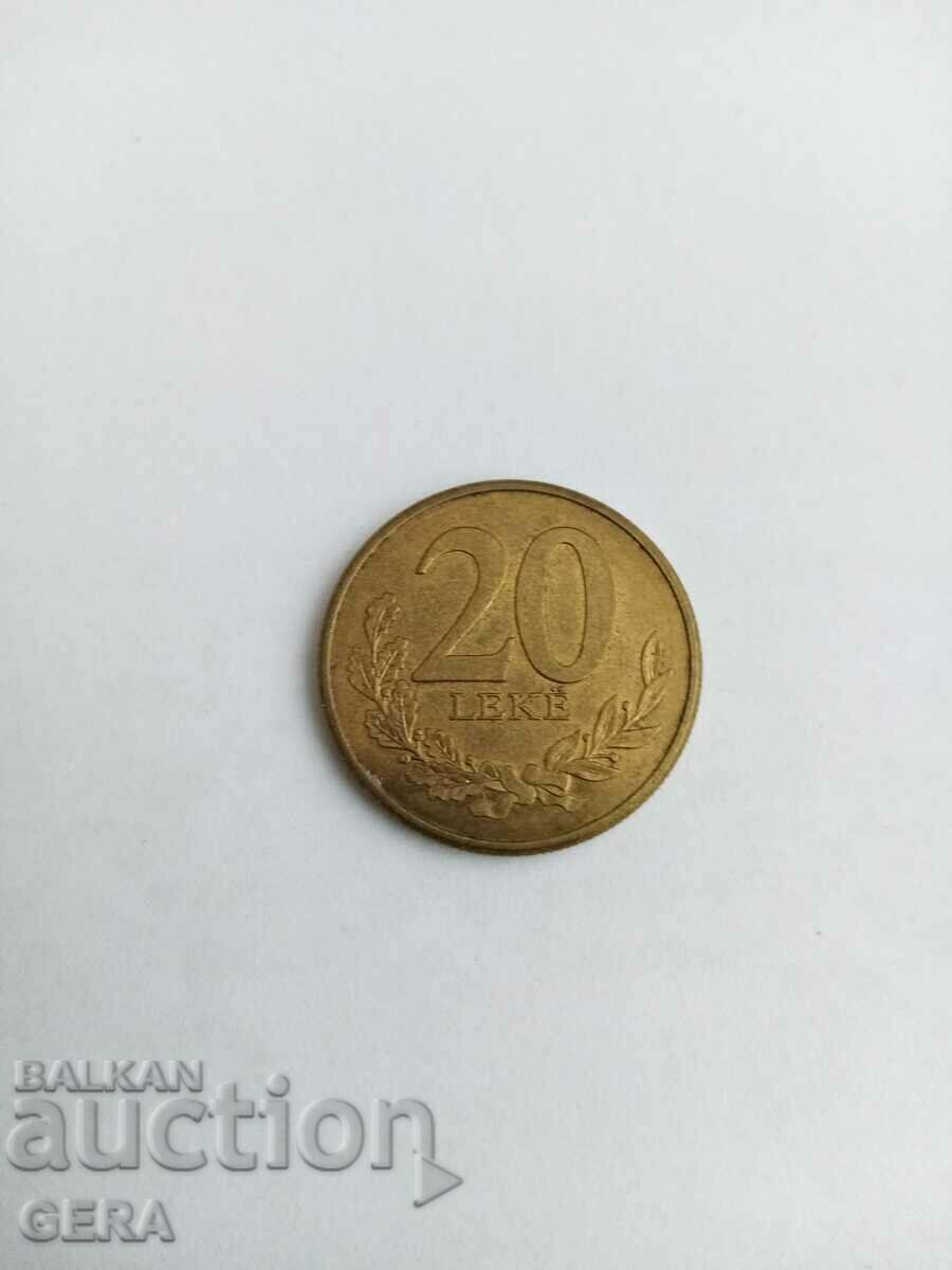 Coin 20 lei Albania with price 2.00 BGN | € 1.02
