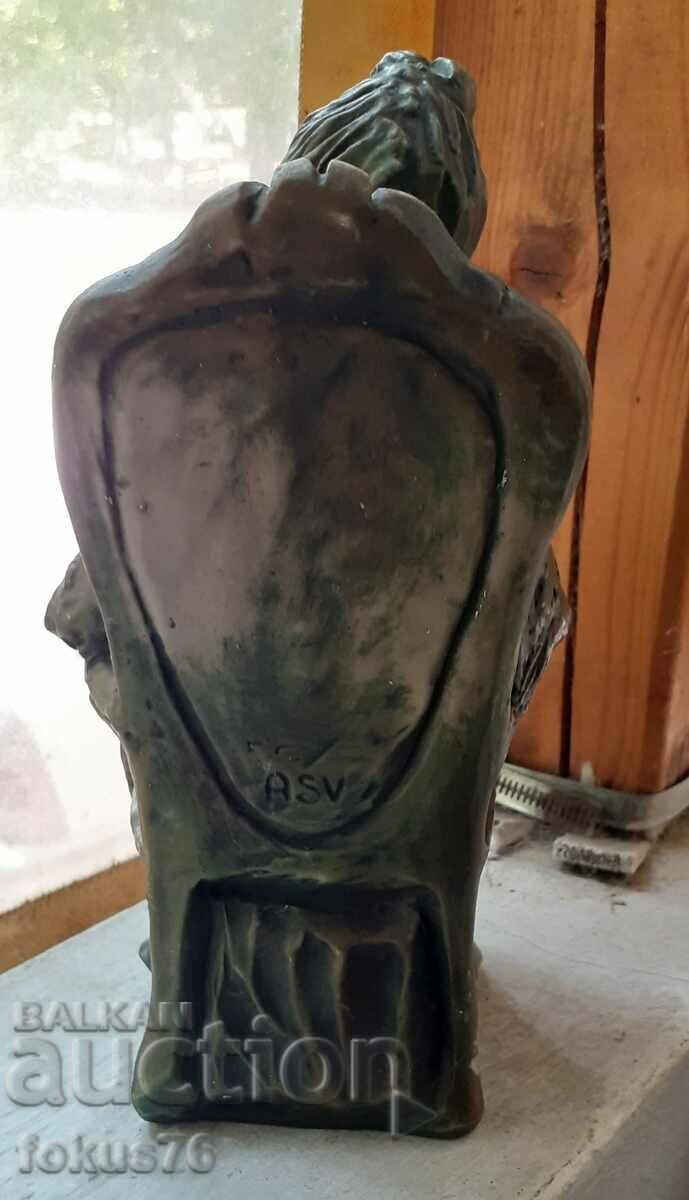 Statuette figure of an elderly Chinese woman - material stone paste - 5 Statuette figure of an elderly Chinese woman - material stone paste - 5