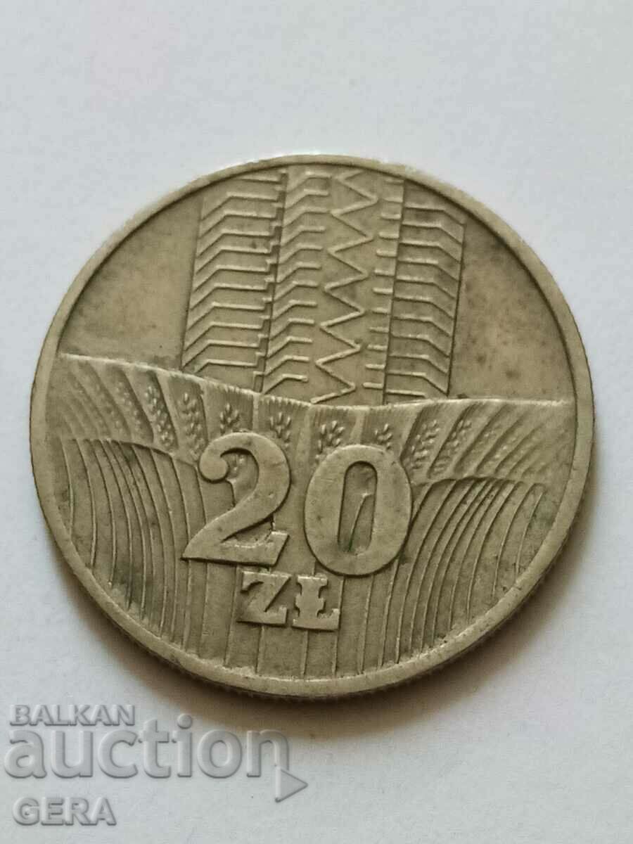 Монета 20 злоти Полша