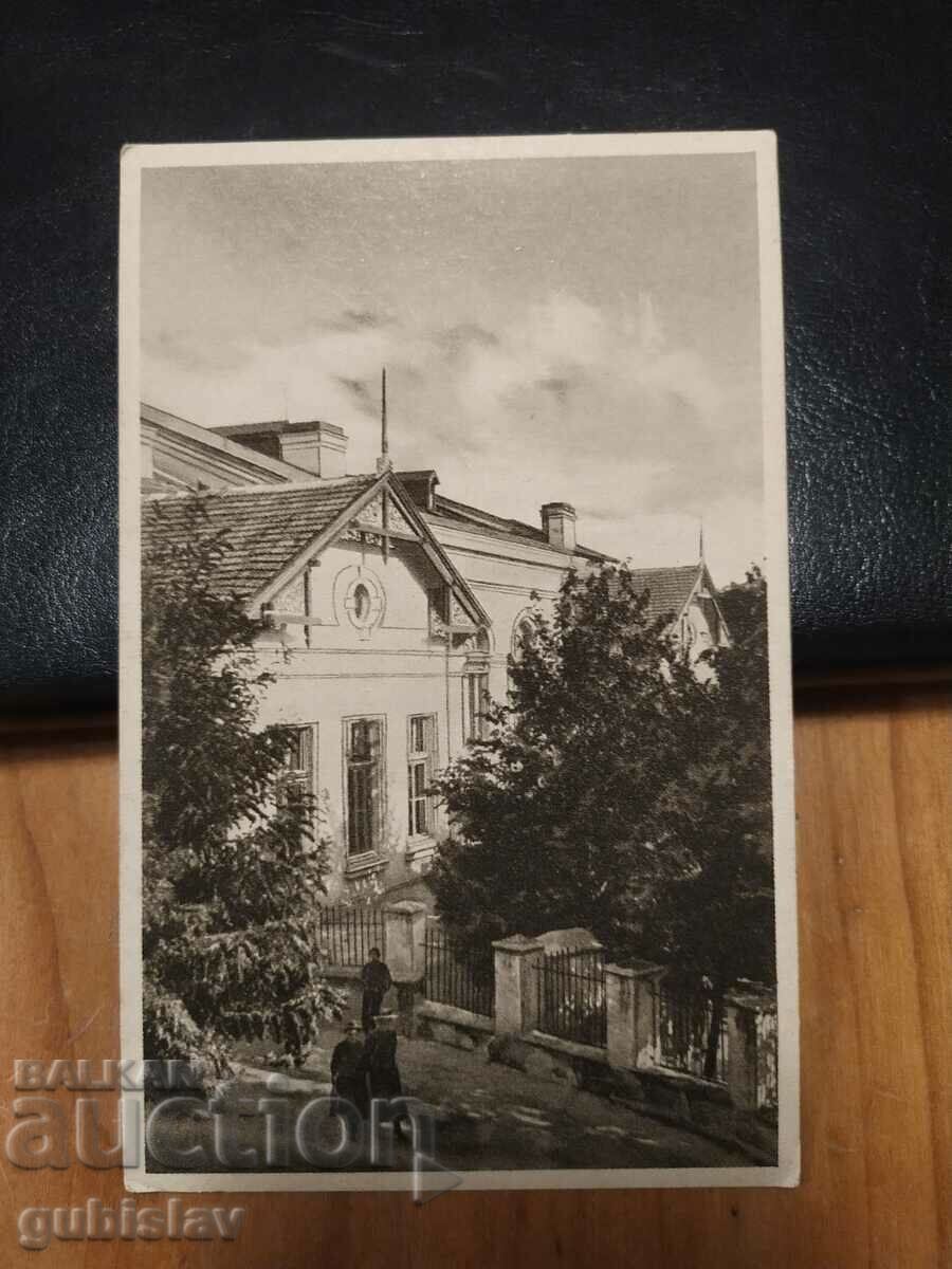 Картичка Казанлък, театър Искра, 1920-те г.