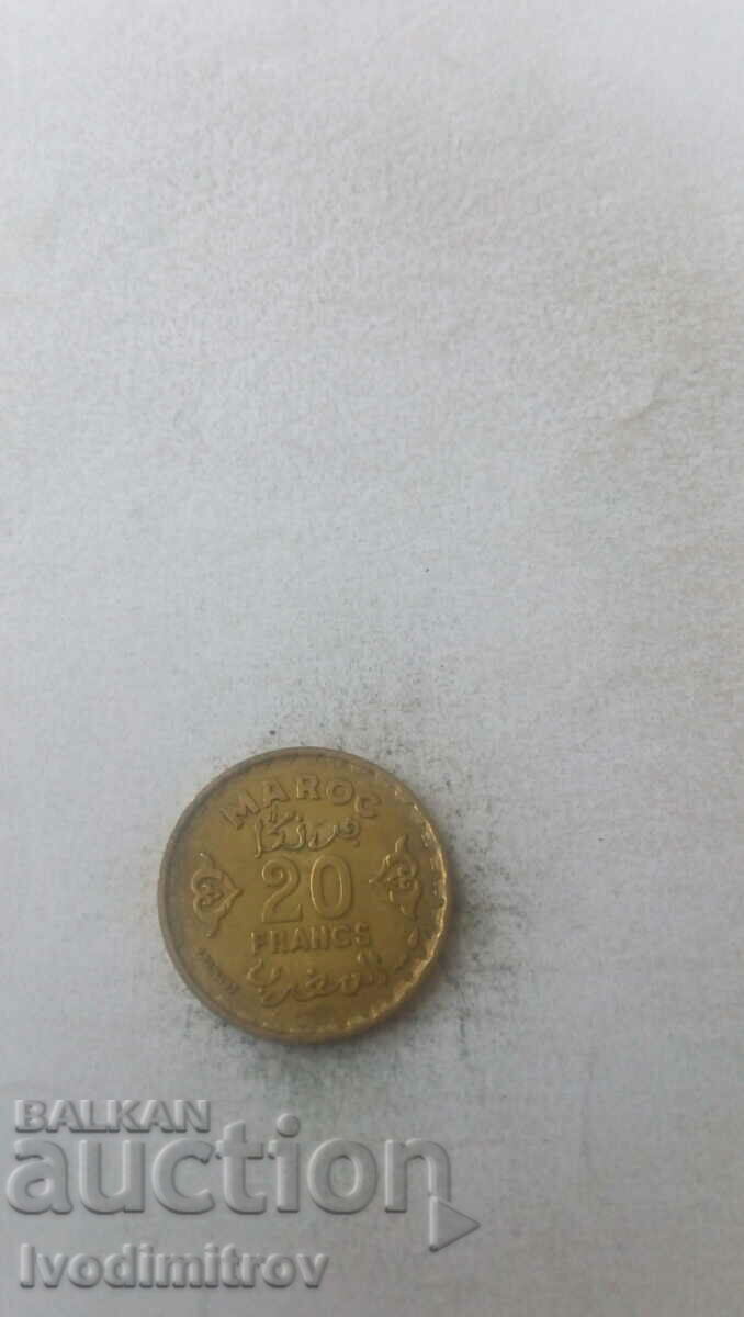 Morocco 20 francs 1952