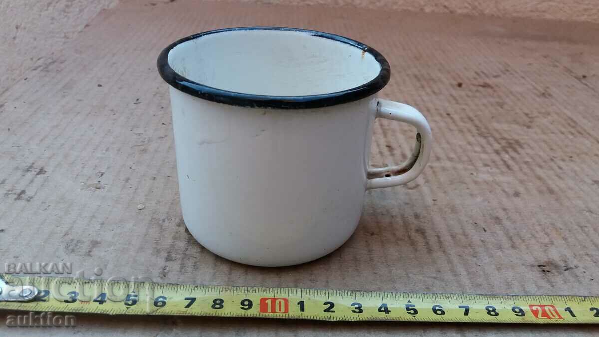 SOC. ENAMELLED CUP, MARKED GLASS with price 1.99 BGN | € 1.02 SOC. ENAMELLED CUP, MARKED GLASS with price 1.99 BGN | € 1.02