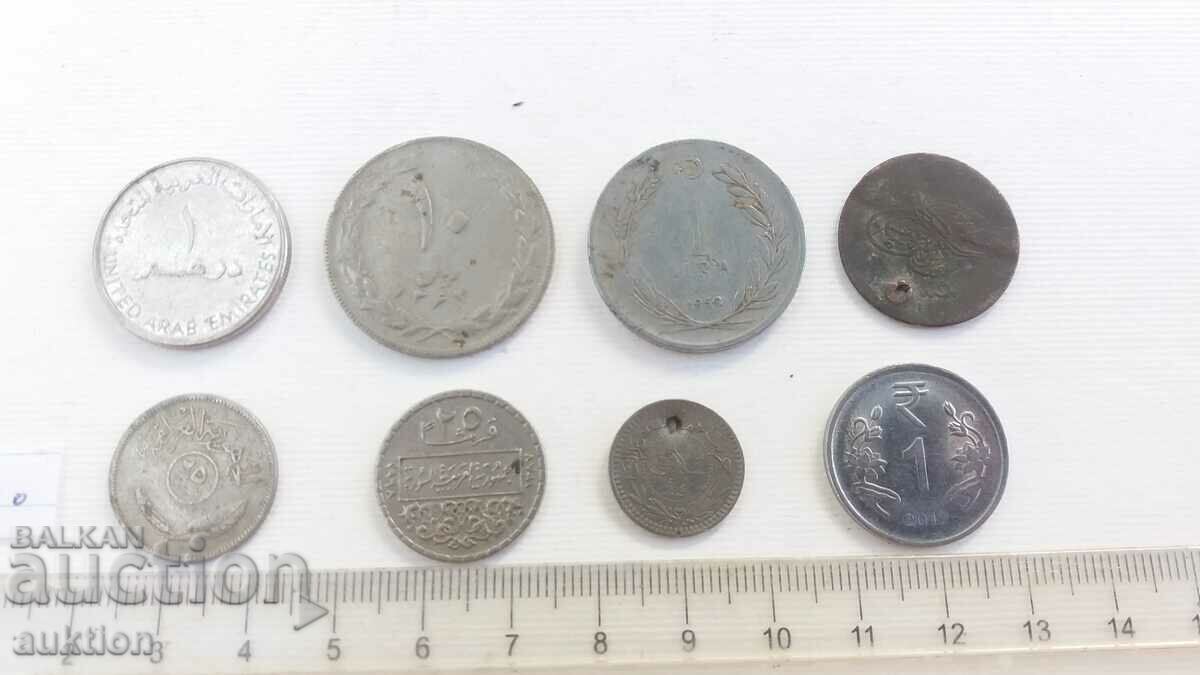 COLLECTION OF 8 ARAB COINS - MISCELLANEOUS