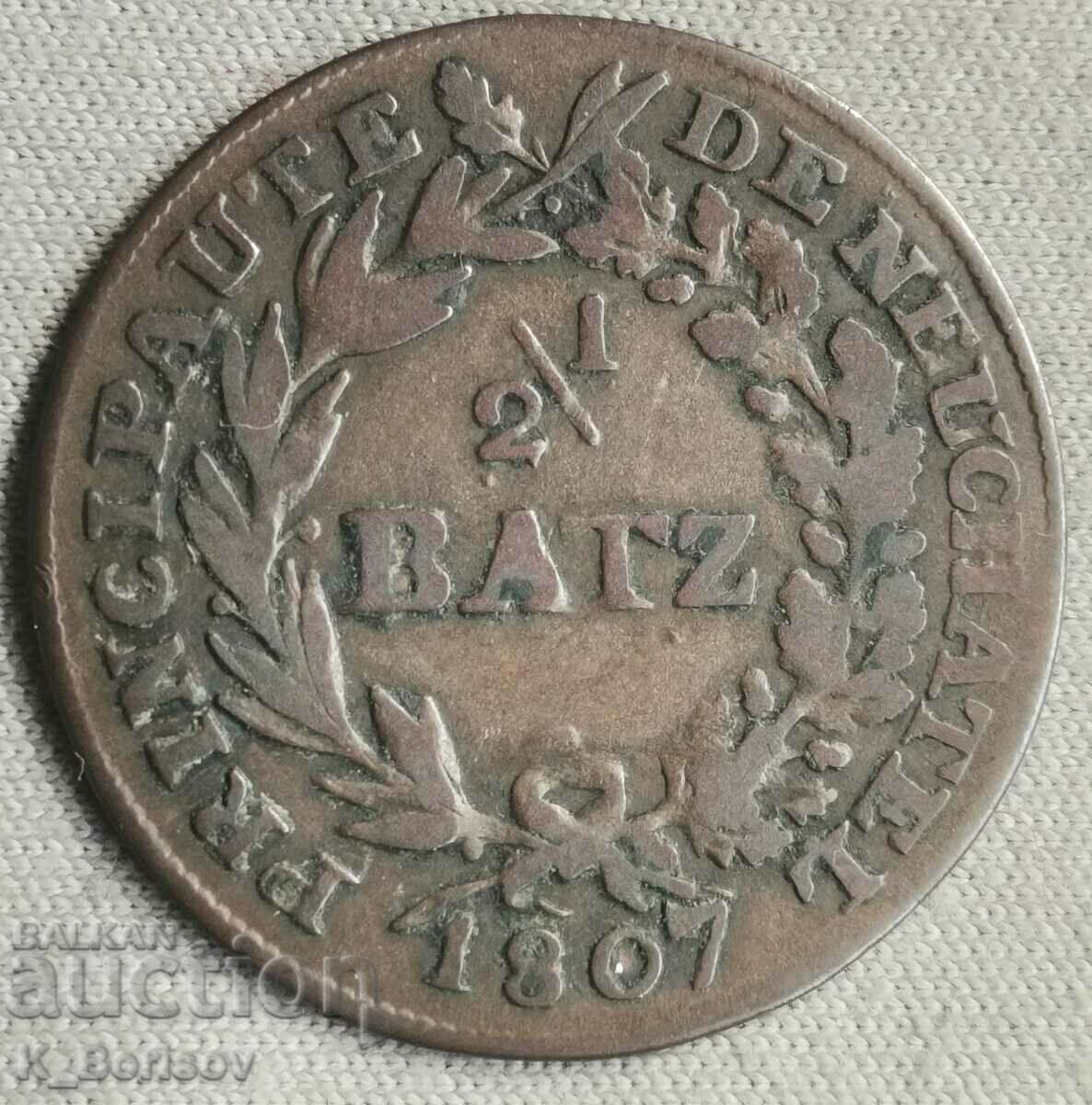 Swiss cantons 2/1 baht 1807