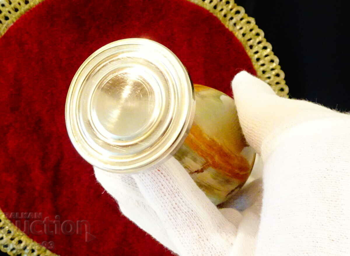 Vază argintată, amforă, onix 15 cm, dragoni - 5 Vază argintată, amforă, onix 15 cm, dragoni - 5