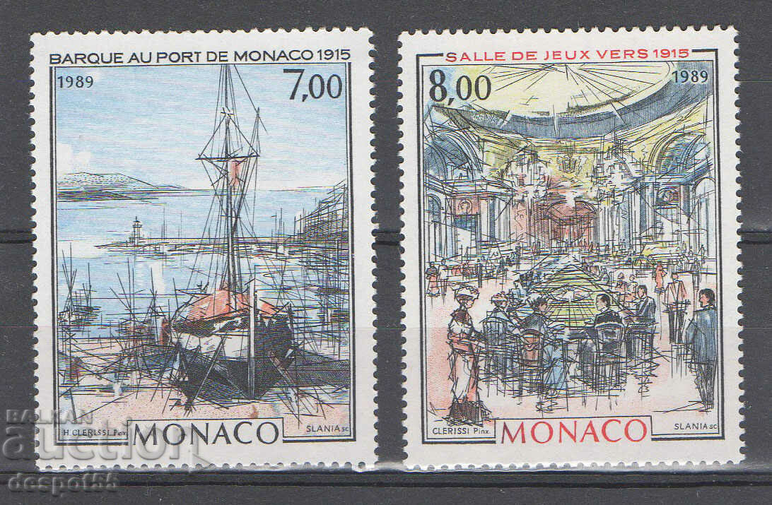 1989. Монако. Картини от историята на Монако.