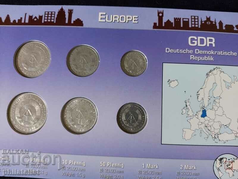 GDR - Complete set of 6 coins with price 22.00 BGN | € 11.25 GDR - Complete set of 6 coins with price 22.00 BGN | € 11.25