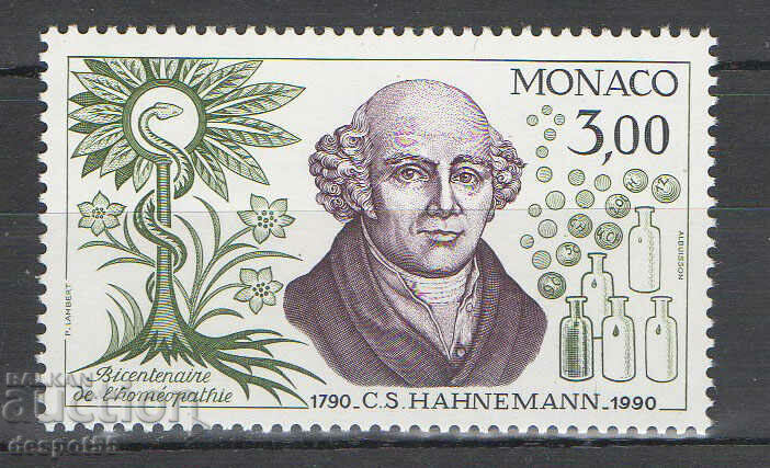 1990. Monaco. 200 years since the birth of Samuel Hahnemann.
