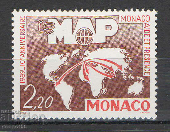 1989. Monaco. 10 ani de la Monaco Aide et Presence.