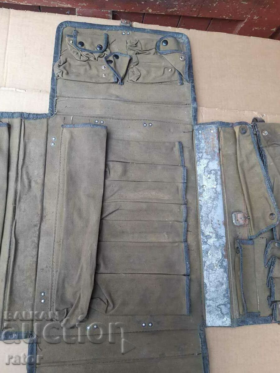 Стара , много голяма брезентова чанта - военна ? - 5