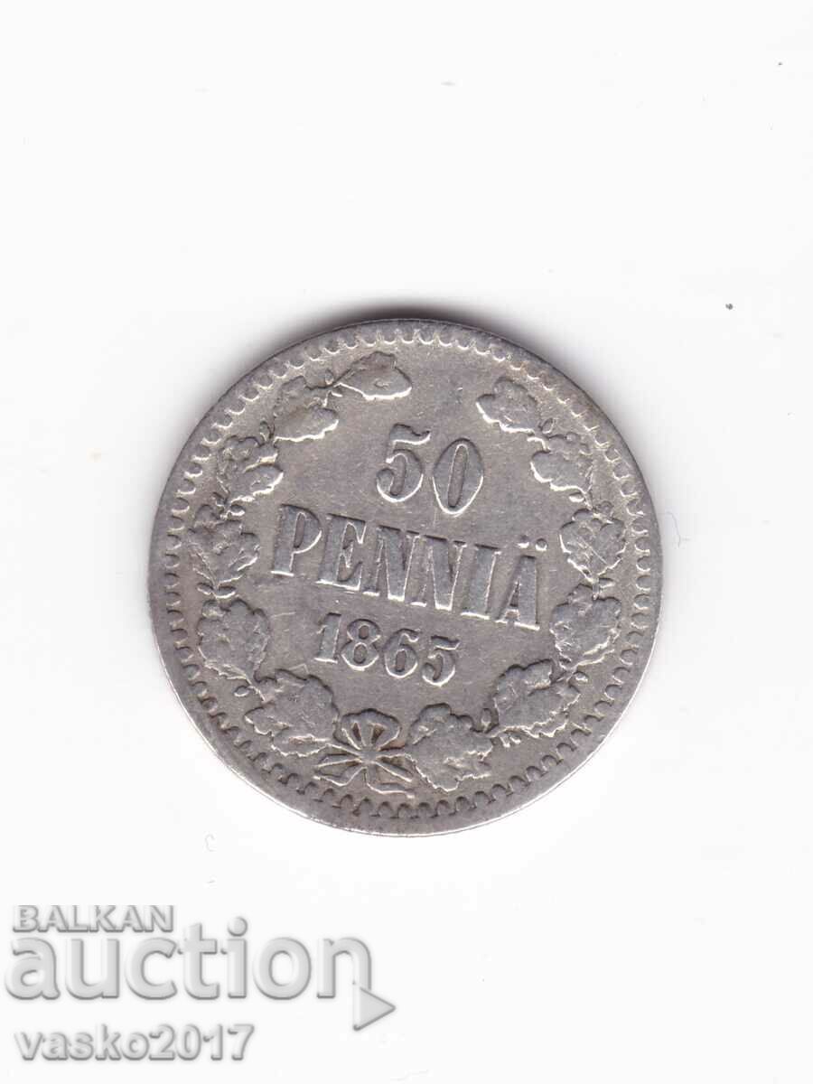 50 PENNIA - 1865 Russia for Finland
