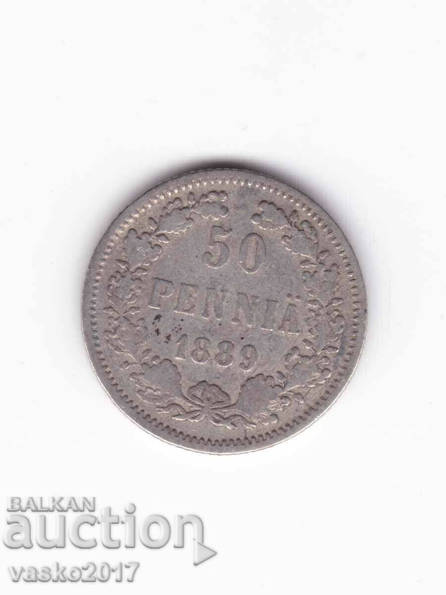 50 PENNIA - 1889 Русия за Финландия
