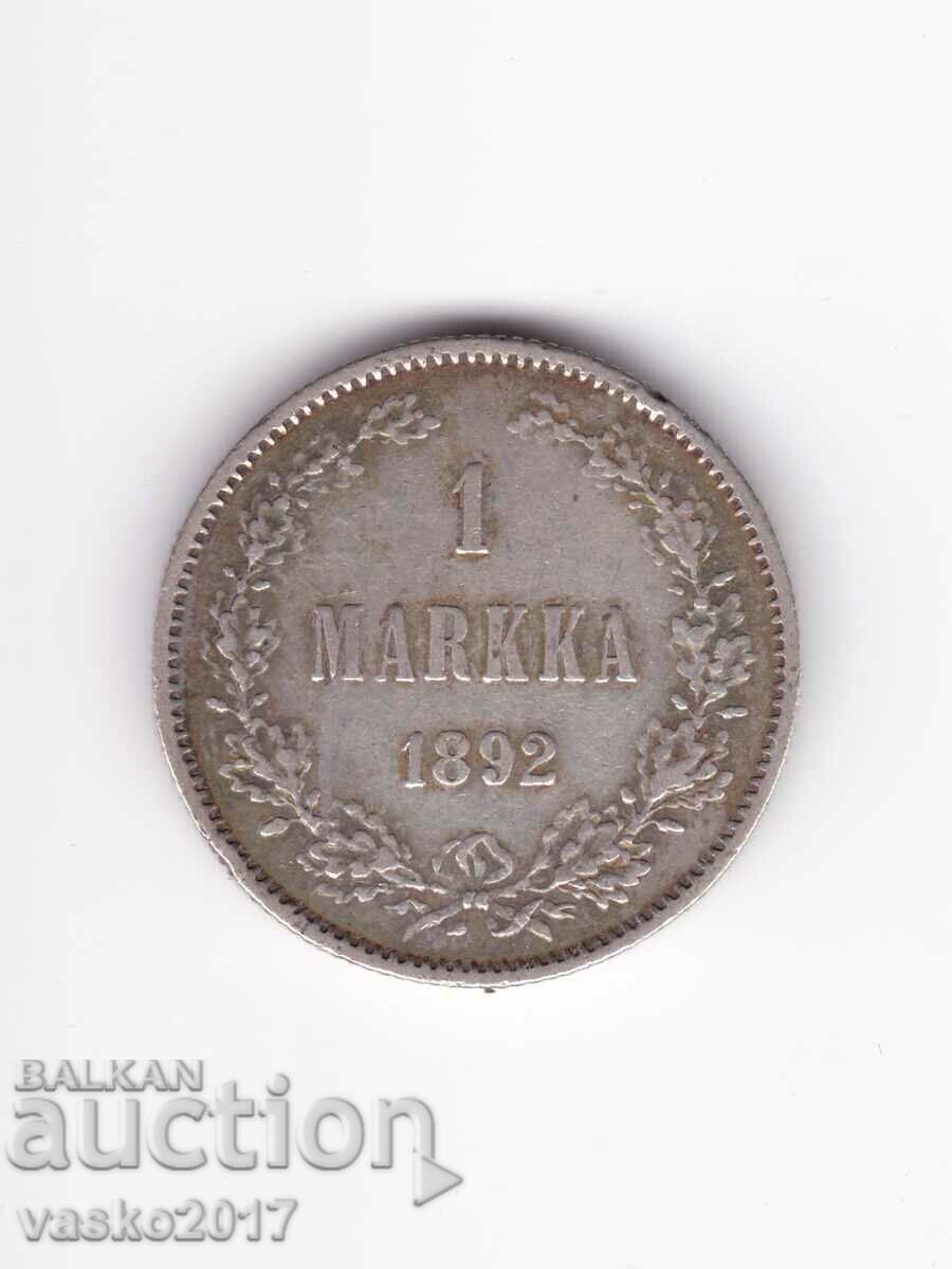 1 MARKKAA - 1892 Russia for Finland