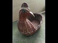 Bird, chicken - woven paneer, basket