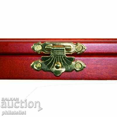 Wooden display case SAFE for 70 coins up to 25 mm with price 80.00 BGN | € 40.90