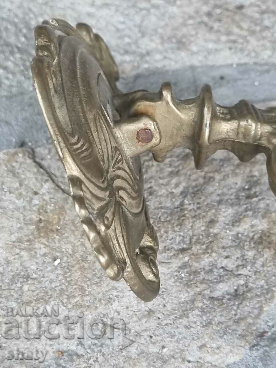Sfeșnic vechi de perete din bronz - 5