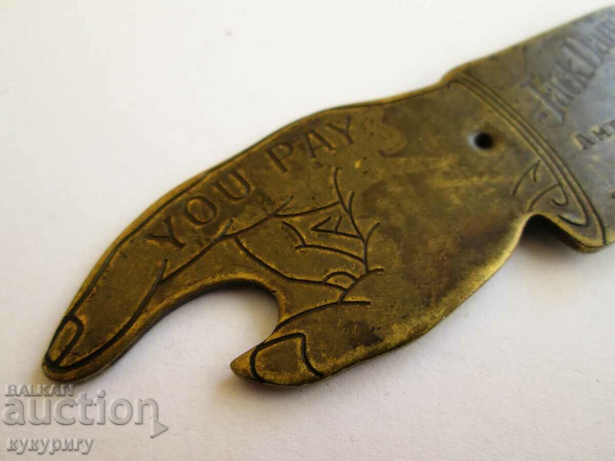 Auction  Old advertising Jack Daniels opener and game 1866.