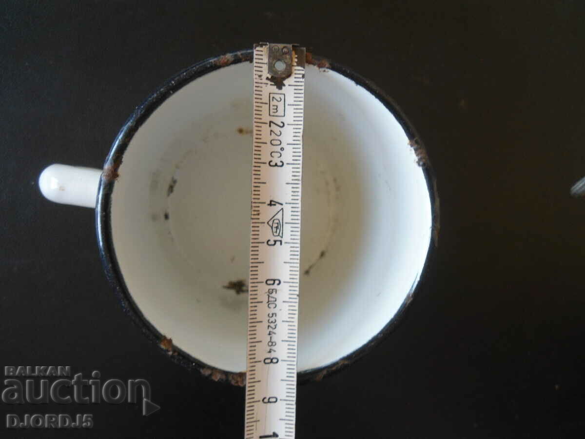 Old enamel jug, markings, USSR with price 3.00 BGN | € 1.53