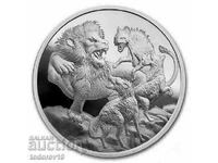 1 oz Silver LION vs. HYENAS - Nuyere 2022