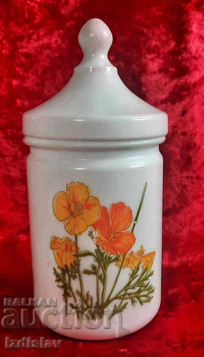 Delivery of Two French vintage medical glass storage vessels