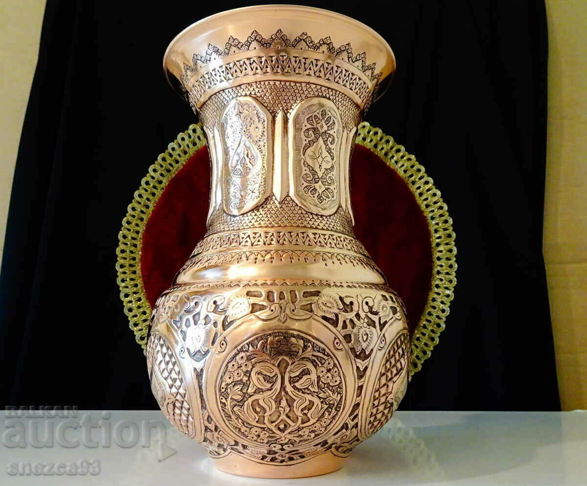 Persian Isfahan Qalamzani Copper Vase. with price 590.00 BGN | € 301.66